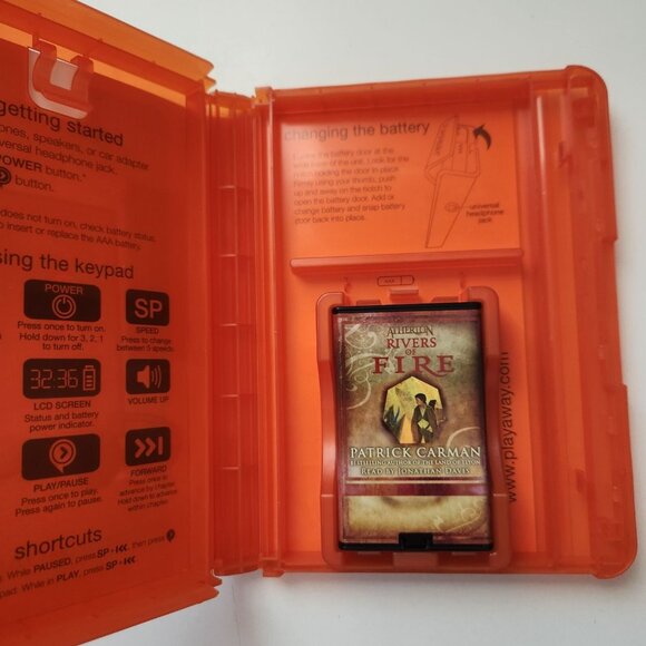 Rivers of Fire by Patrick Carman Playaway Audiobook, Former Library CopyEarbuds - Picture 5 of 7